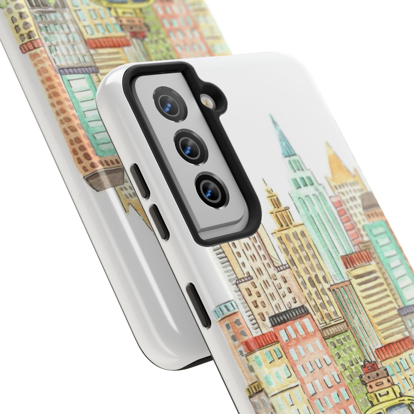 New York – New York Watercolor Skyline Tough Phone Case