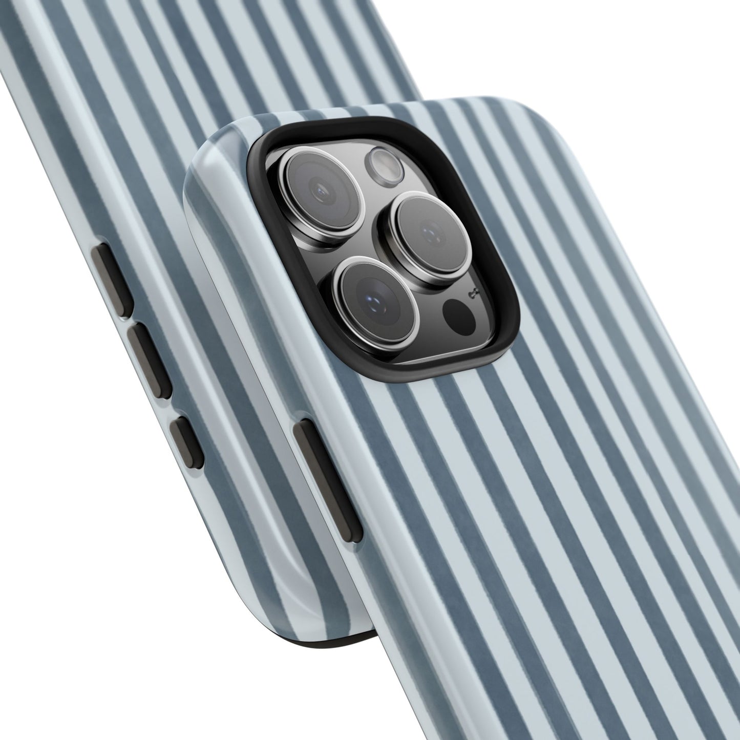 Rainy Day – Striped Tough Phone Case Blue Vertical Stripes,