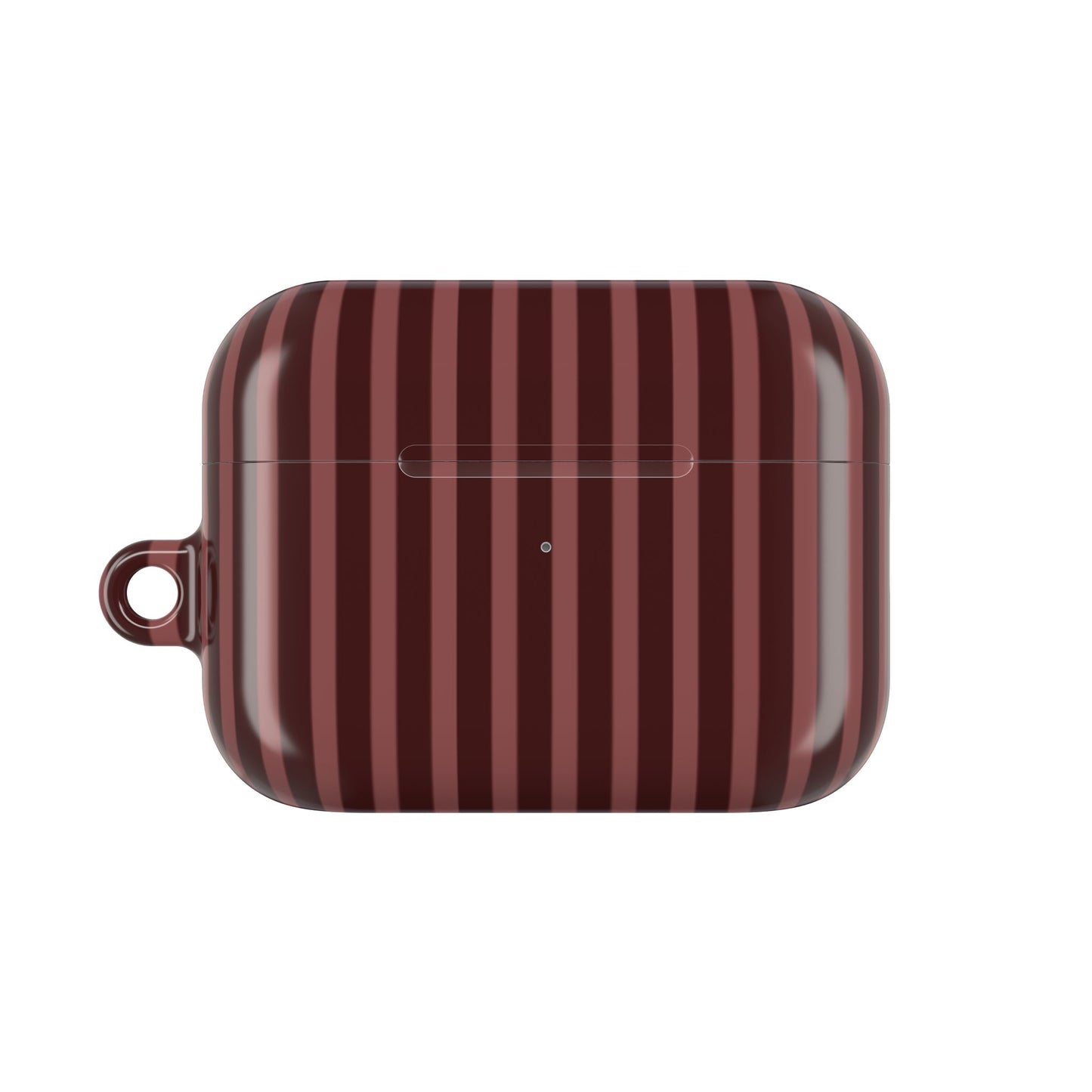 Striped Double Burgundy  —  AirPod Case