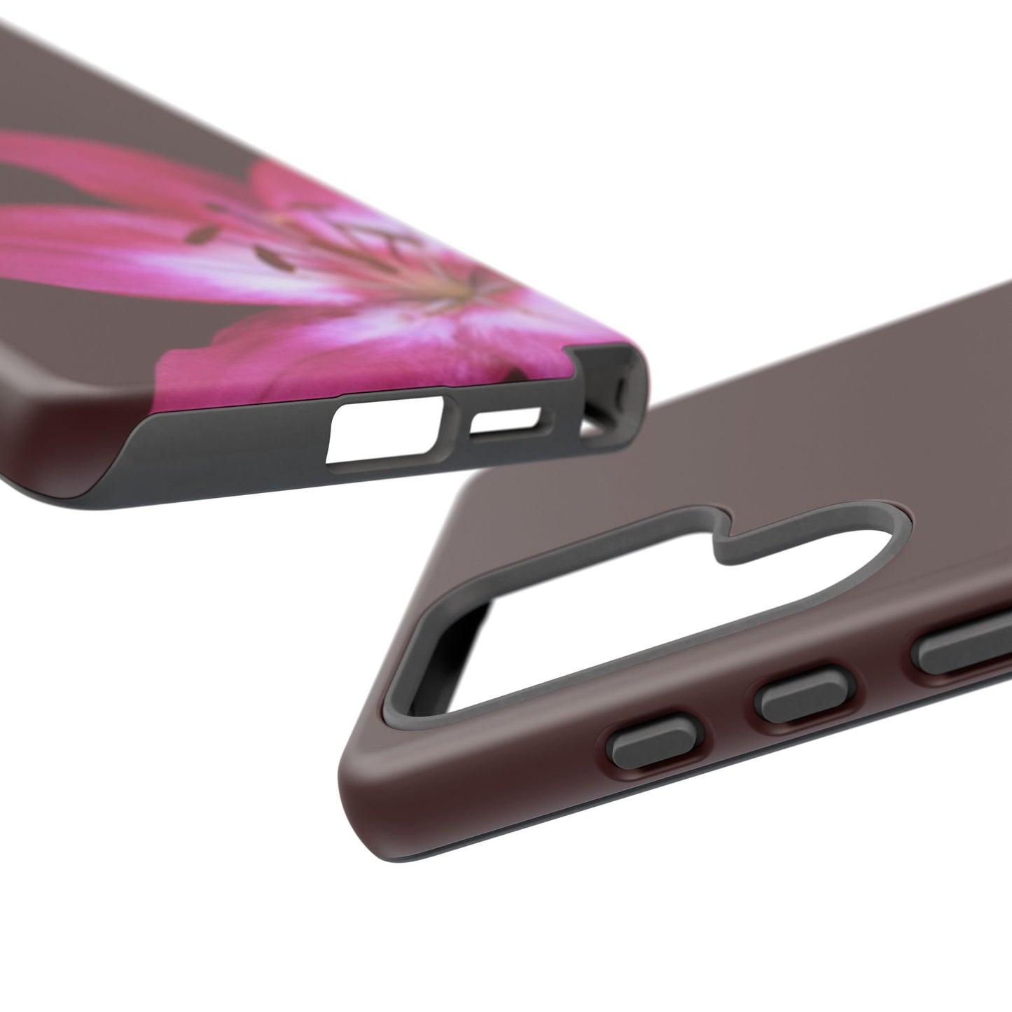 Burgundy Lily Floral – Phone Case Tough Case