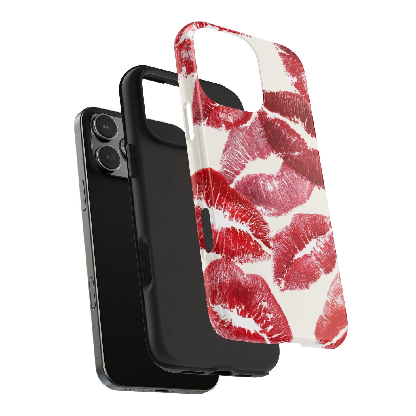 Red Lipstick Kiss Pattern Phone Case | Tough Phone Case