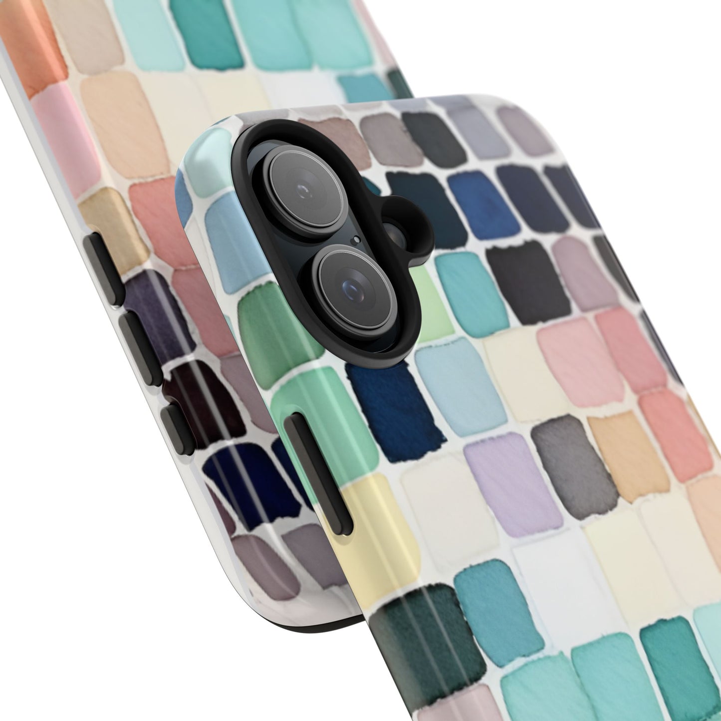Watercolor —  Abstract Mosaic Tough Phone Case Pastel Tile Protective Cover