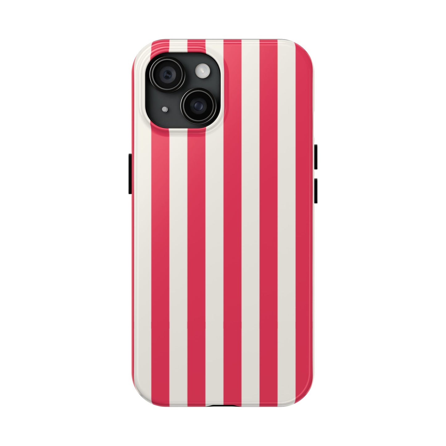 Red Strips — Red & White Vertical Stripe Tough Phone Case