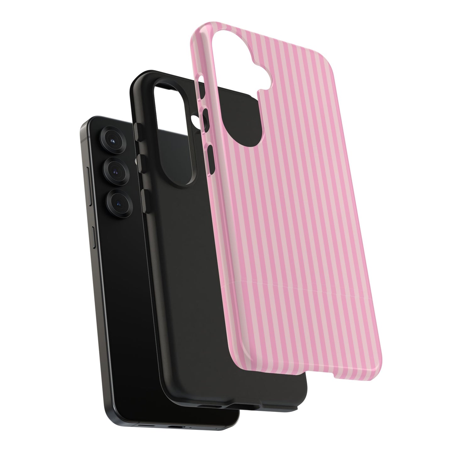 Pretty In Pink  – Pink Vertical Stripe Tough Phone Case