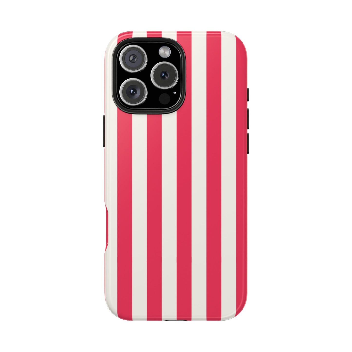 Red Strips — Red & White Vertical Stripe Tough Phone Case