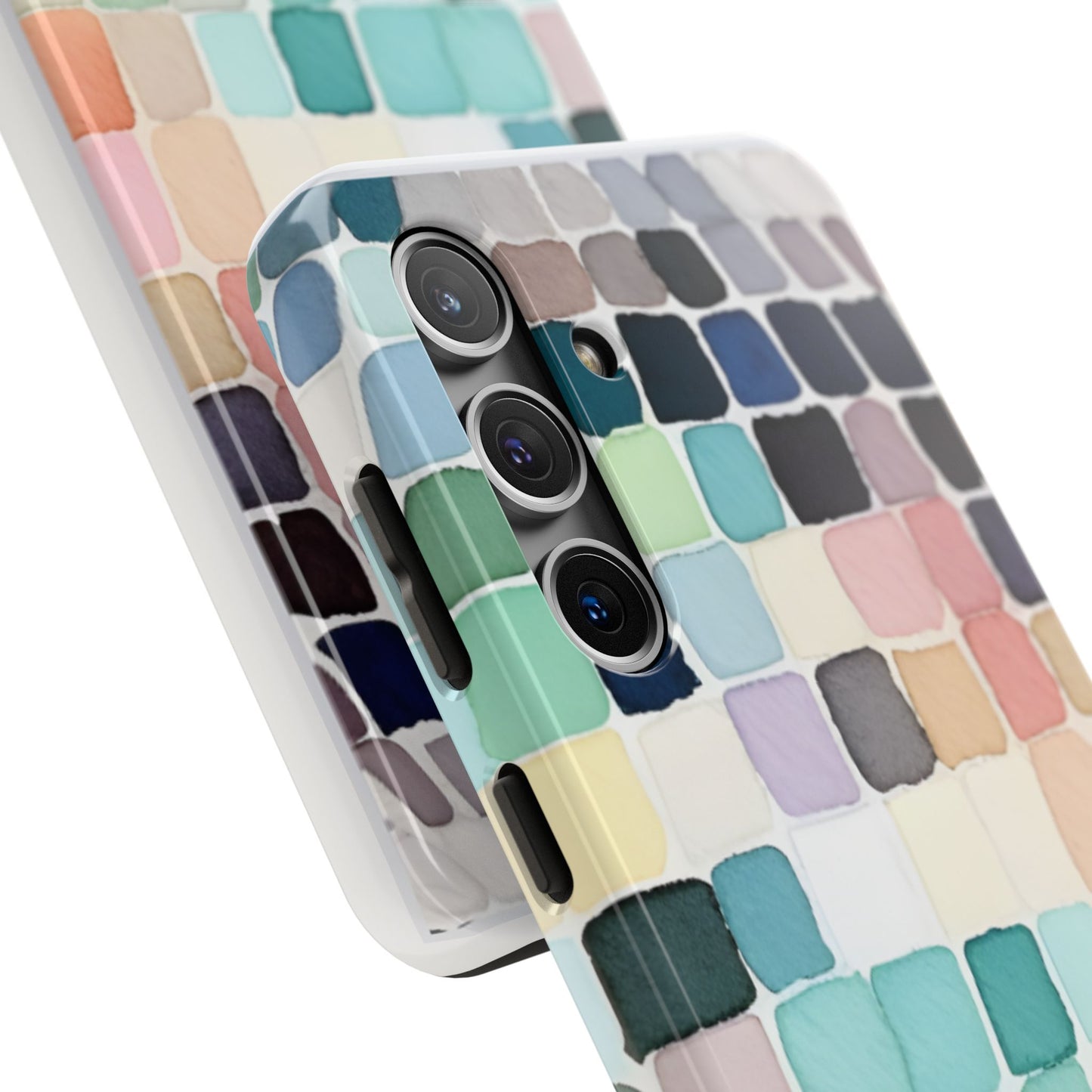 Watercolor —  Abstract Mosaic Tough Phone Case Pastel Tile Protective Cover
