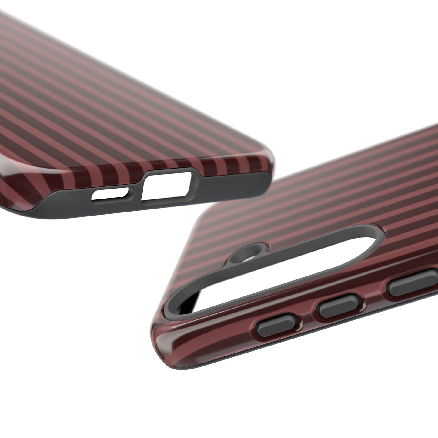 Striped Double Burgundy  — Tough Phone Case