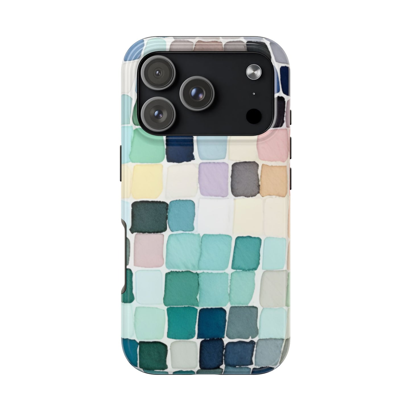 Watercolor —  Abstract Mosaic Tough Phone Case Pastel Tile Protective Cover