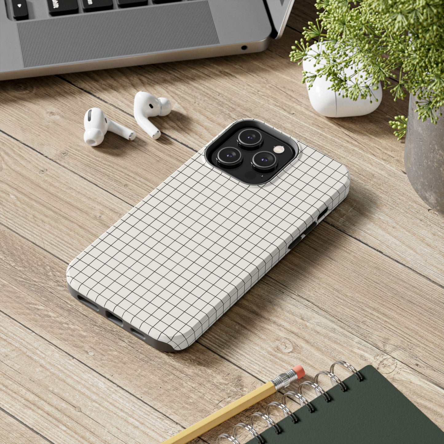 The Architect |Tough Phone Case Minimal Graph Paper Design