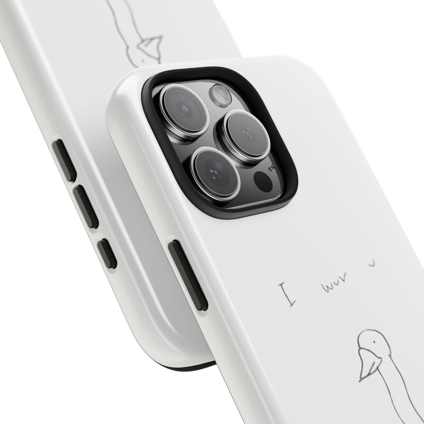 Funny Duck 'I wuv u'— Tough Phone Case