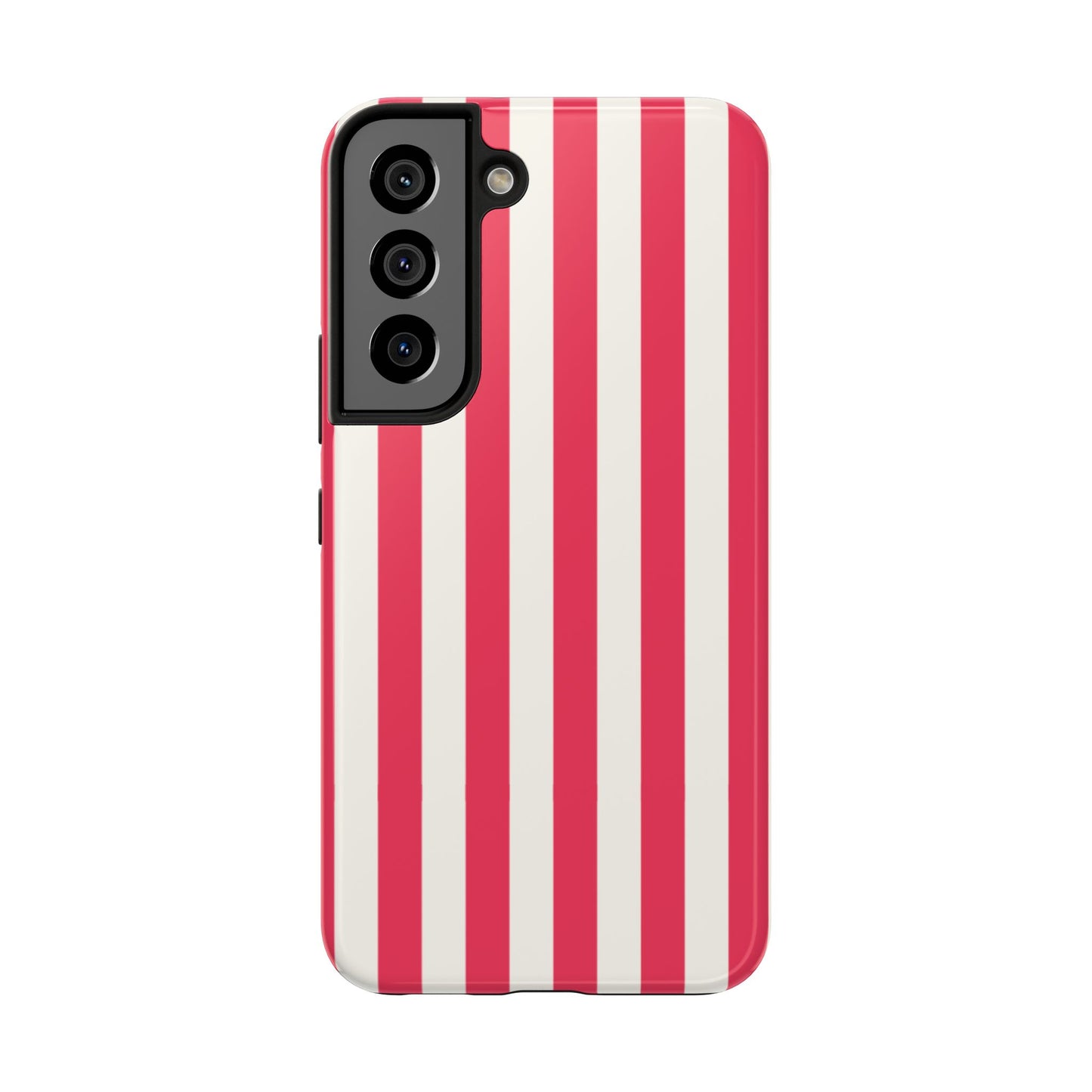 Red Strips — Red & White Vertical Stripe Tough Phone Case