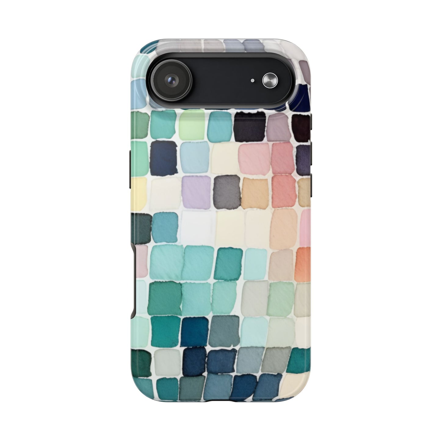 Watercolor —  Abstract Mosaic Tough Phone Case Pastel Tile Protective Cover