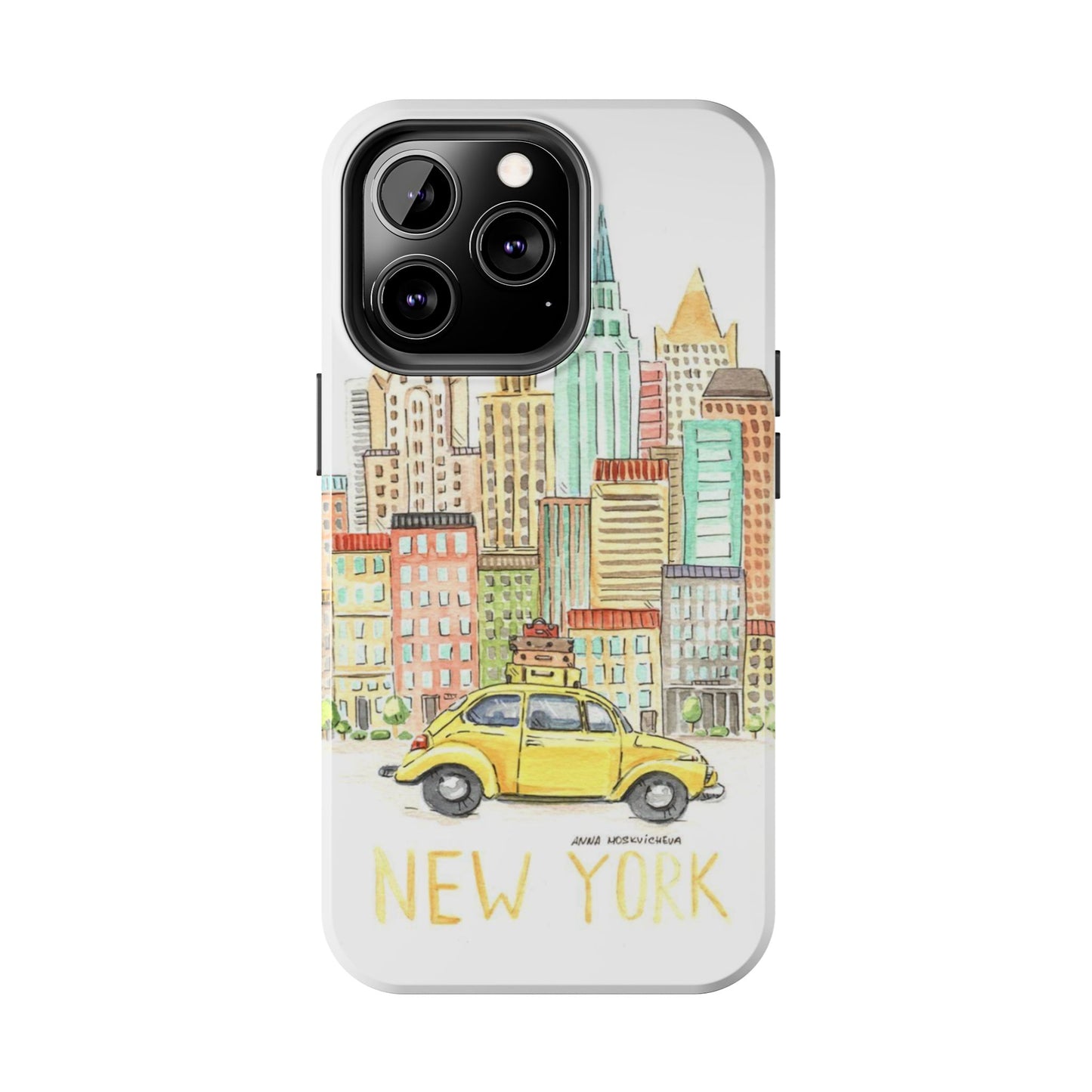 New York – New York Watercolor Skyline Tough Phone Case
