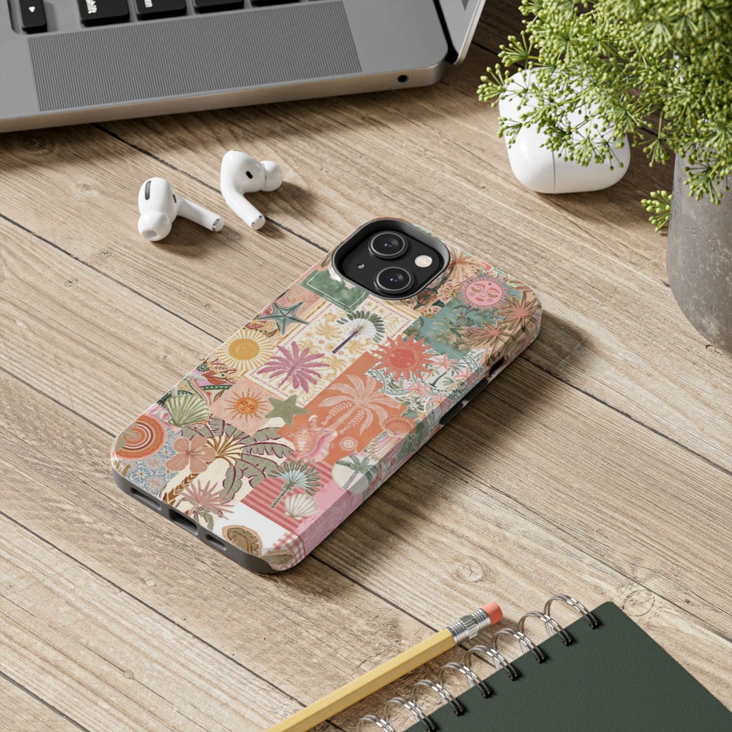 Girls Just Wanna Have Fun! — Tough Phone Case  Retro Tropical Collage iPhone Case
