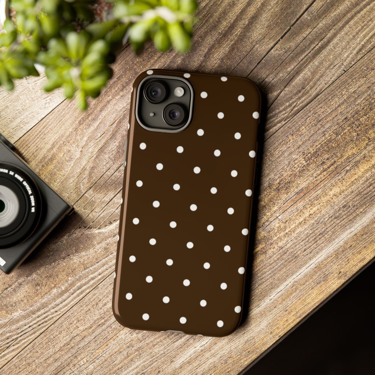 Cacao Polka Dot  — Phone Case Tough Case