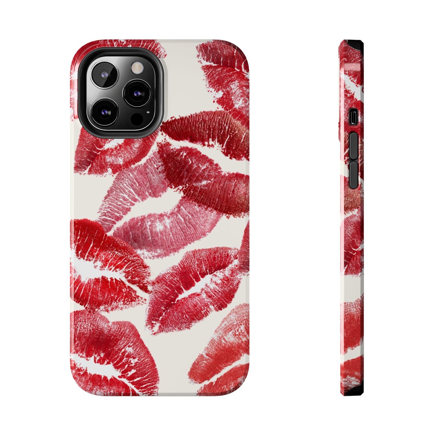 Red Lipstick Kiss Pattern Phone Case | Tough Phone Case