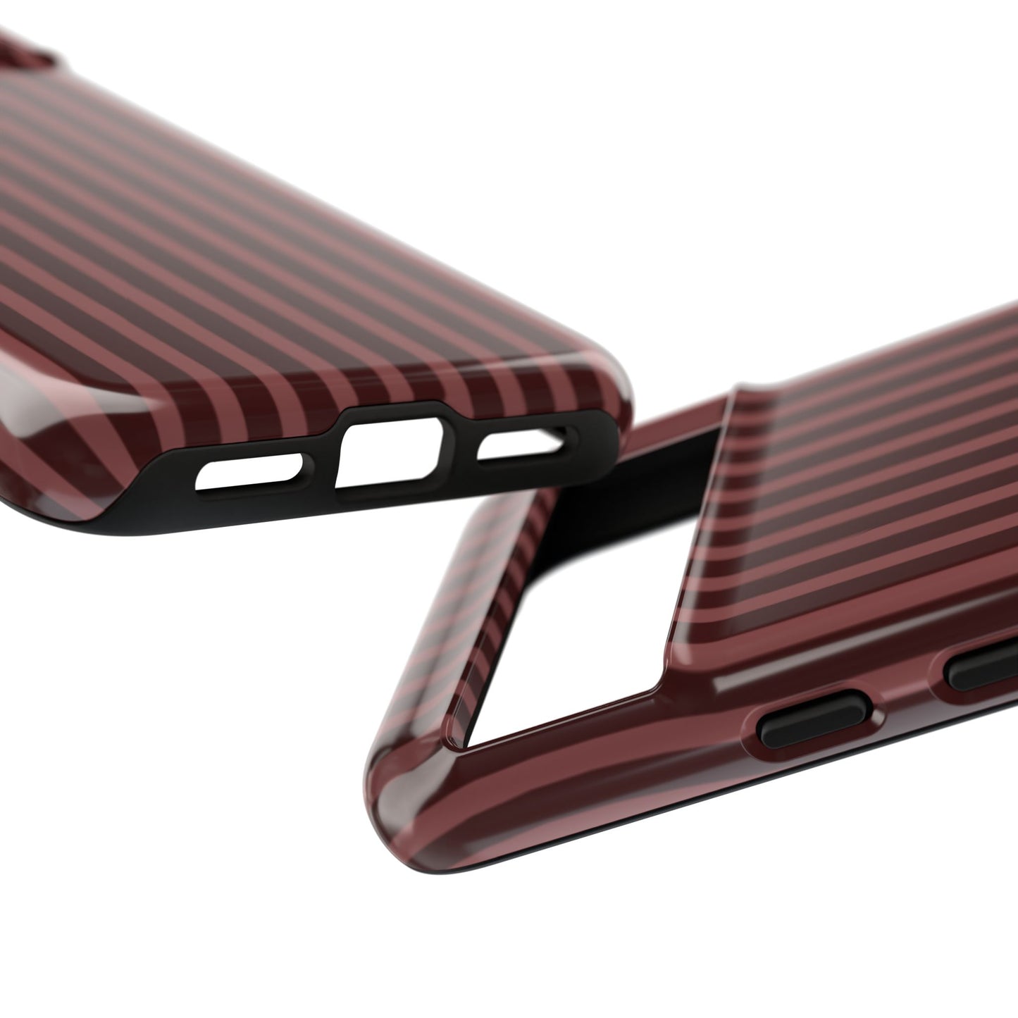 Striped Double Burgundy  — Tough Phone Case