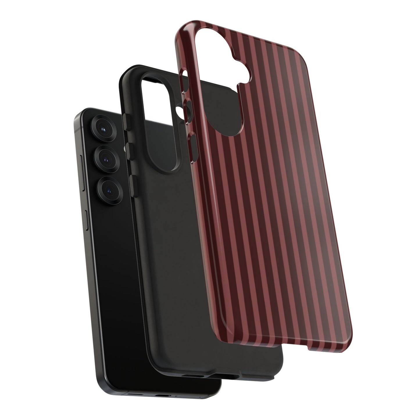 Striped Double Burgundy  — Tough Phone Case