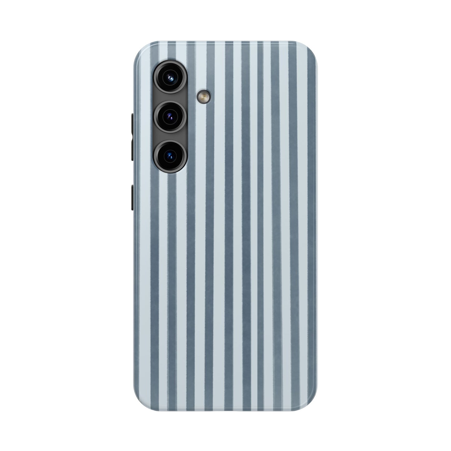 Rainy Day – Striped Tough Phone Case Blue Vertical Stripes,