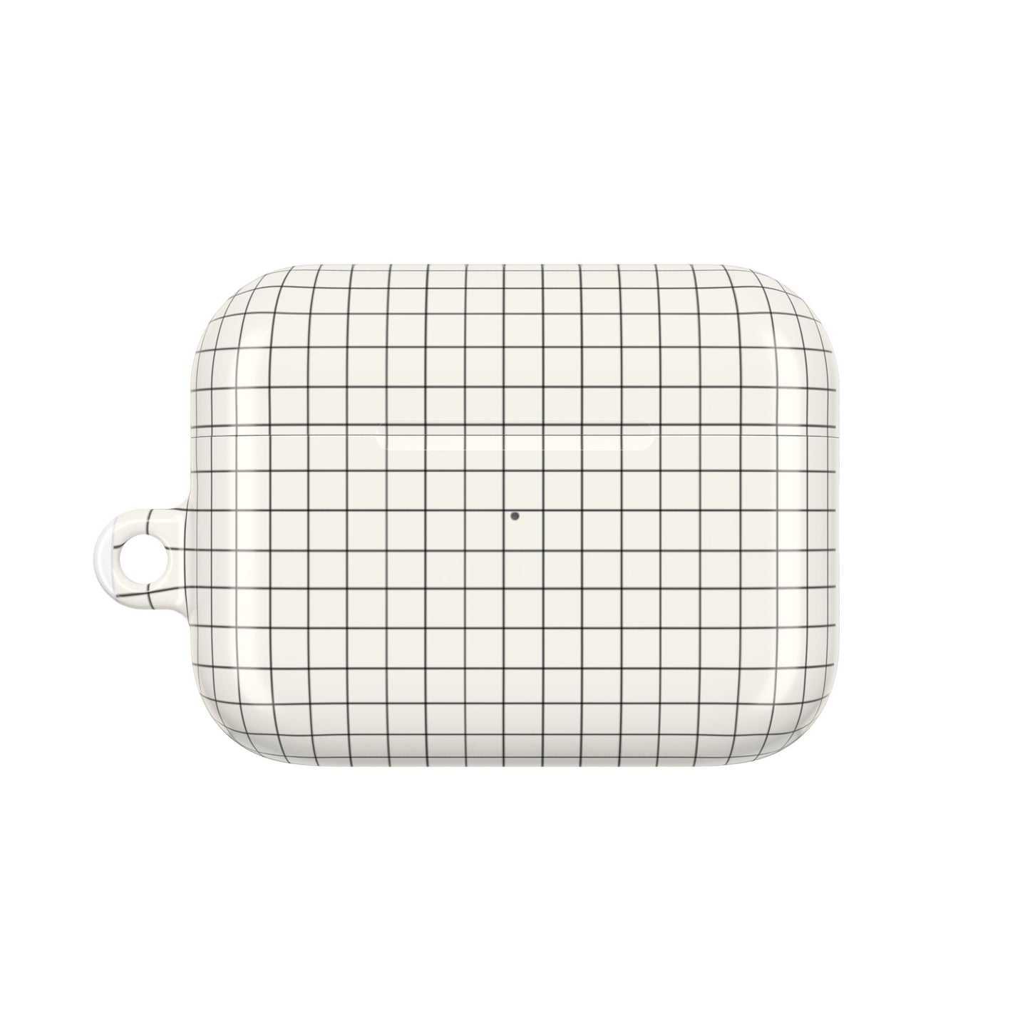 Minimal Grid Pattern AirPod Case | Black Checkered Design
