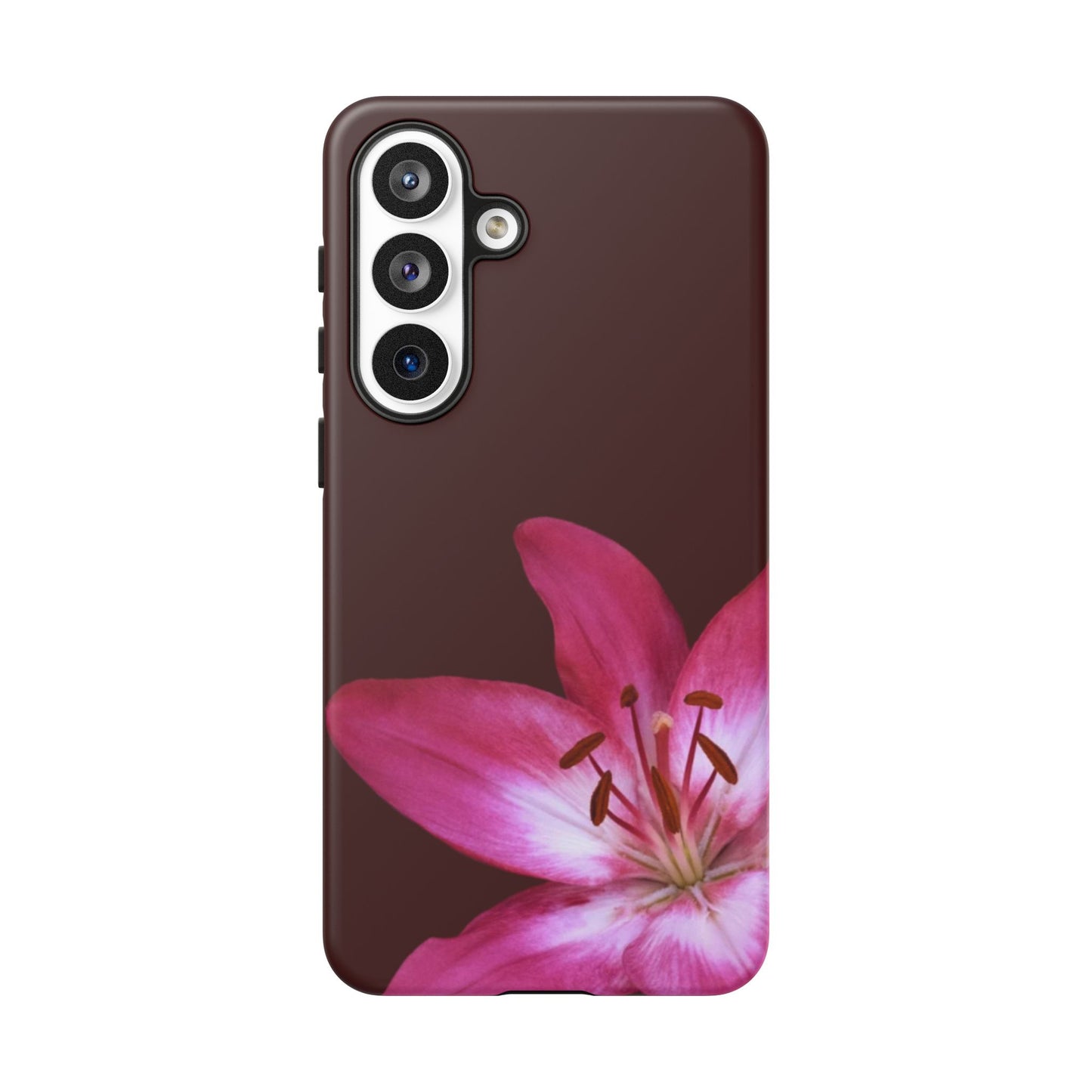 Burgundy Lily Floral – Phone Case Tough Case