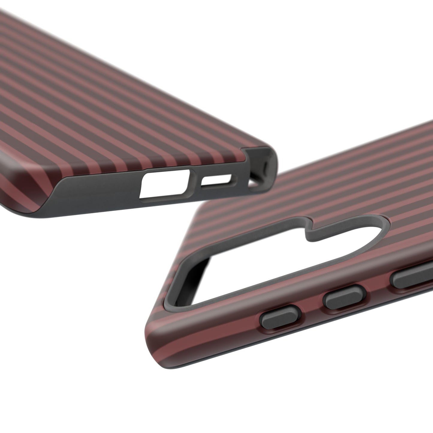 Striped Double Burgundy  — Tough Phone Case