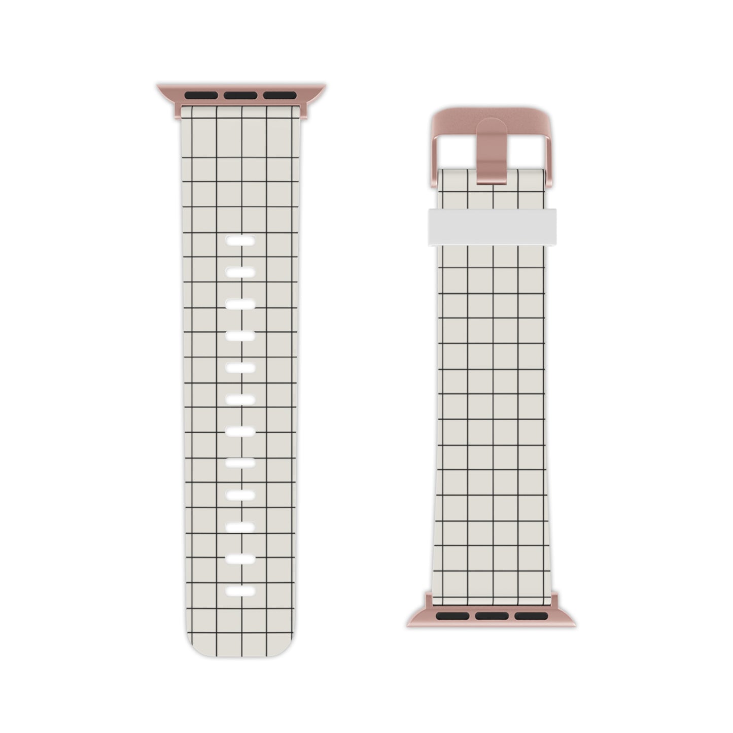 The Draft —  Apple Watch Minimalist White Plaid Strap
