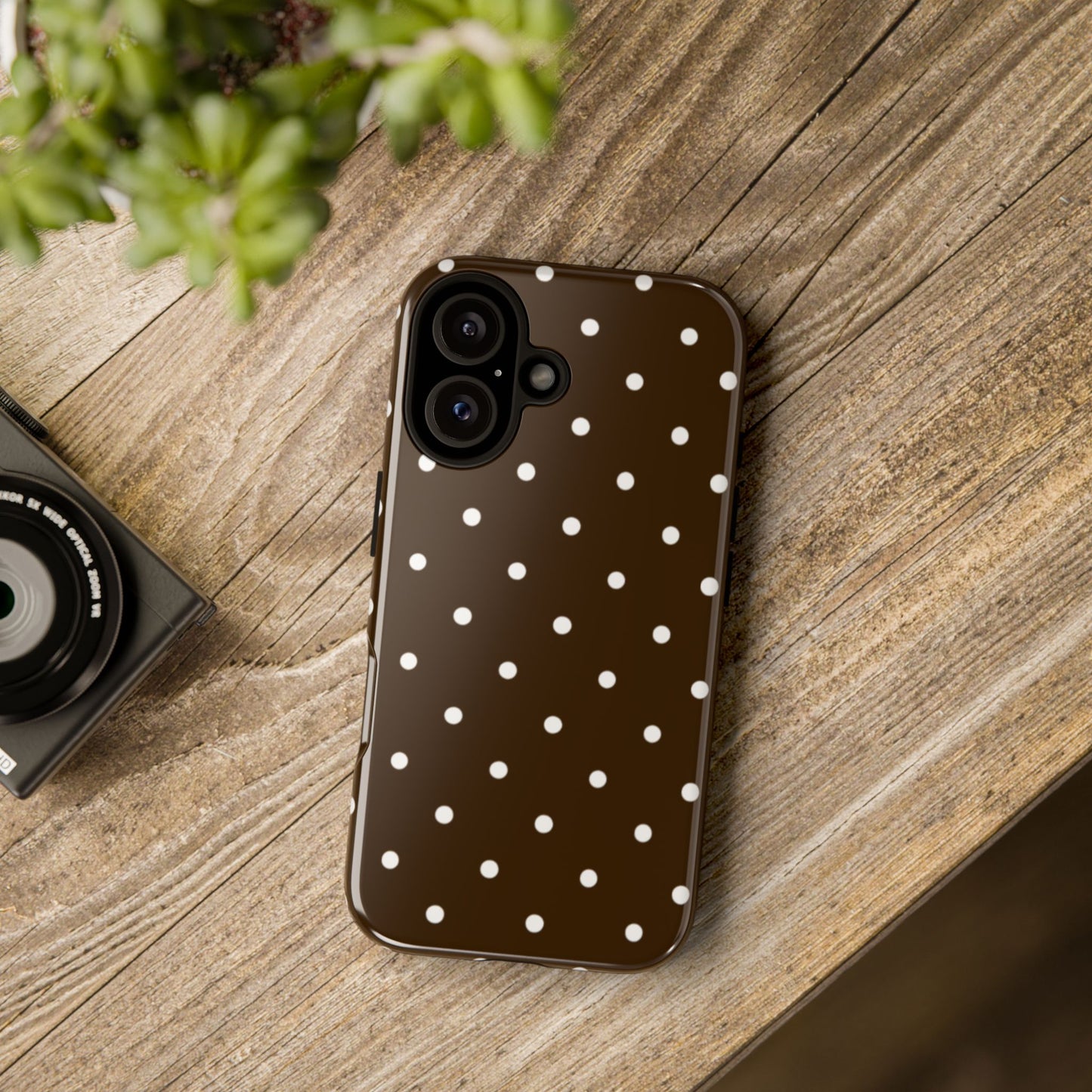 Cacao Polka Dot  — Phone Case Tough Case