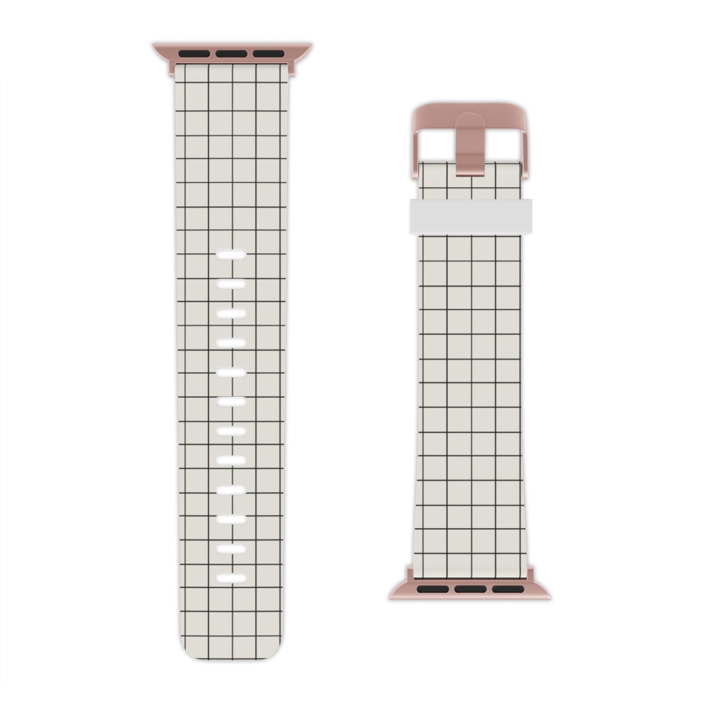 The Draft —  Apple Watch Minimalist White Plaid Strap