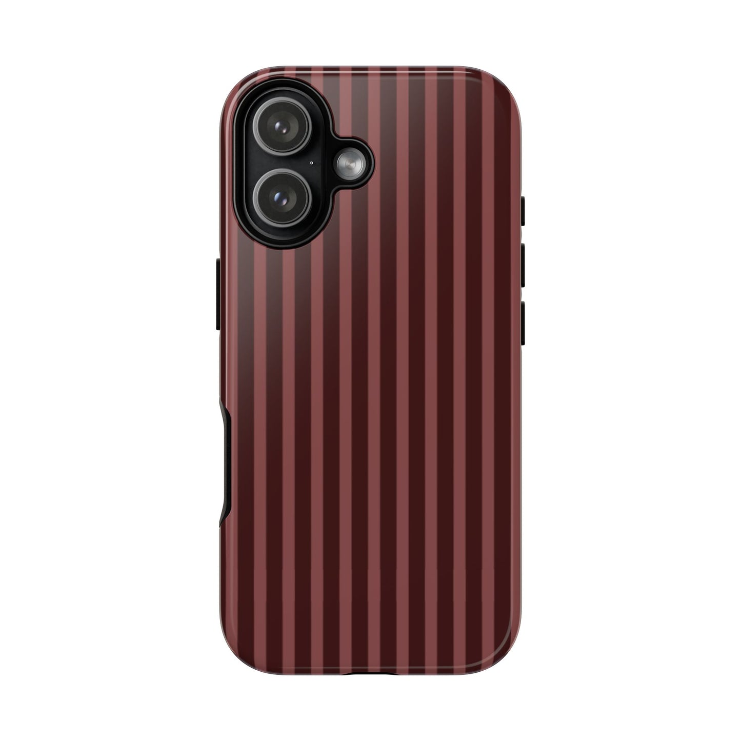 Striped Double Burgundy  — Tough Phone Case