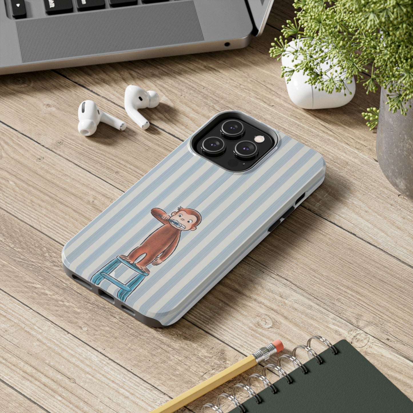 Curious George, Brushing Teeth — Monkey Brushing Tooth Tough Phone Case