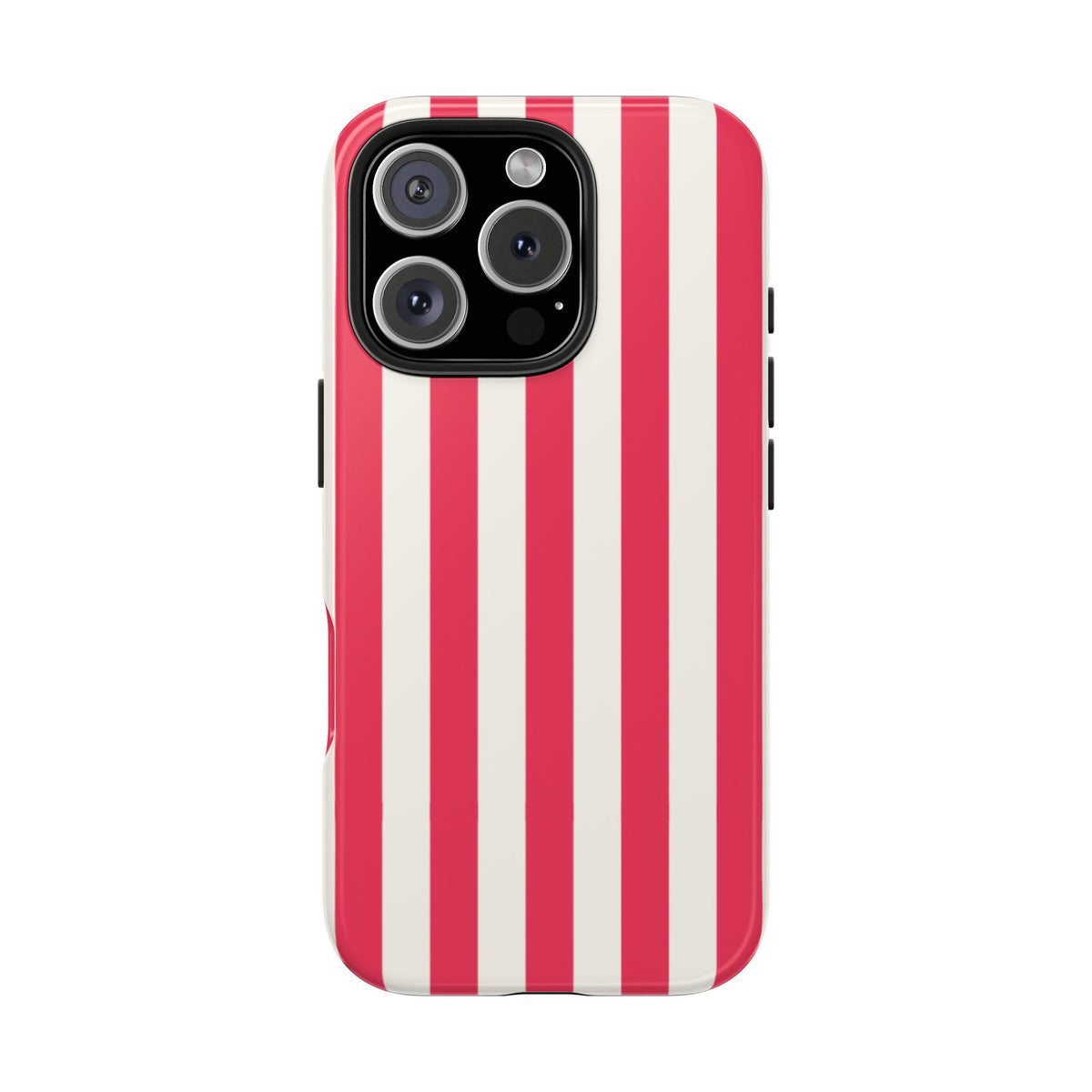 Red Strips — Red & White Vertical Stripe Tough Phone Case