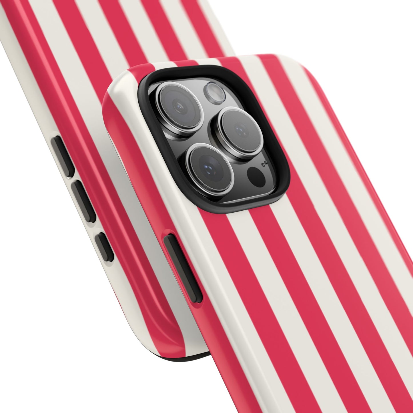 Red Strips — Red & White Vertical Stripe Tough Phone Case