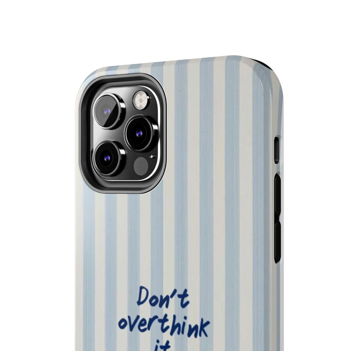 Snoopy "Don't Overthink It" Tough Phone Case — Striped Protective Cover
