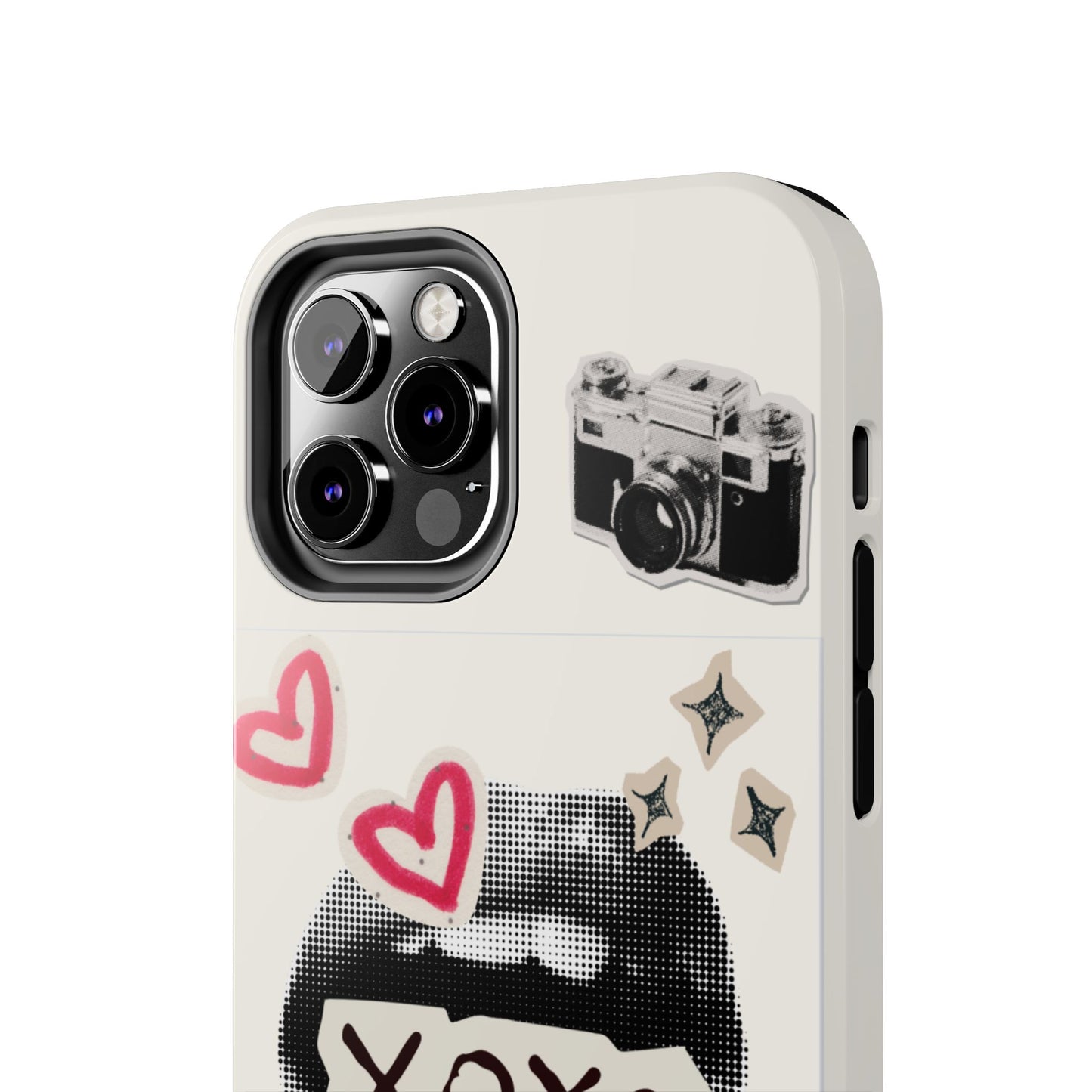 XOXO Lips Phone Case | Retro Pop Art Camera & Hearts