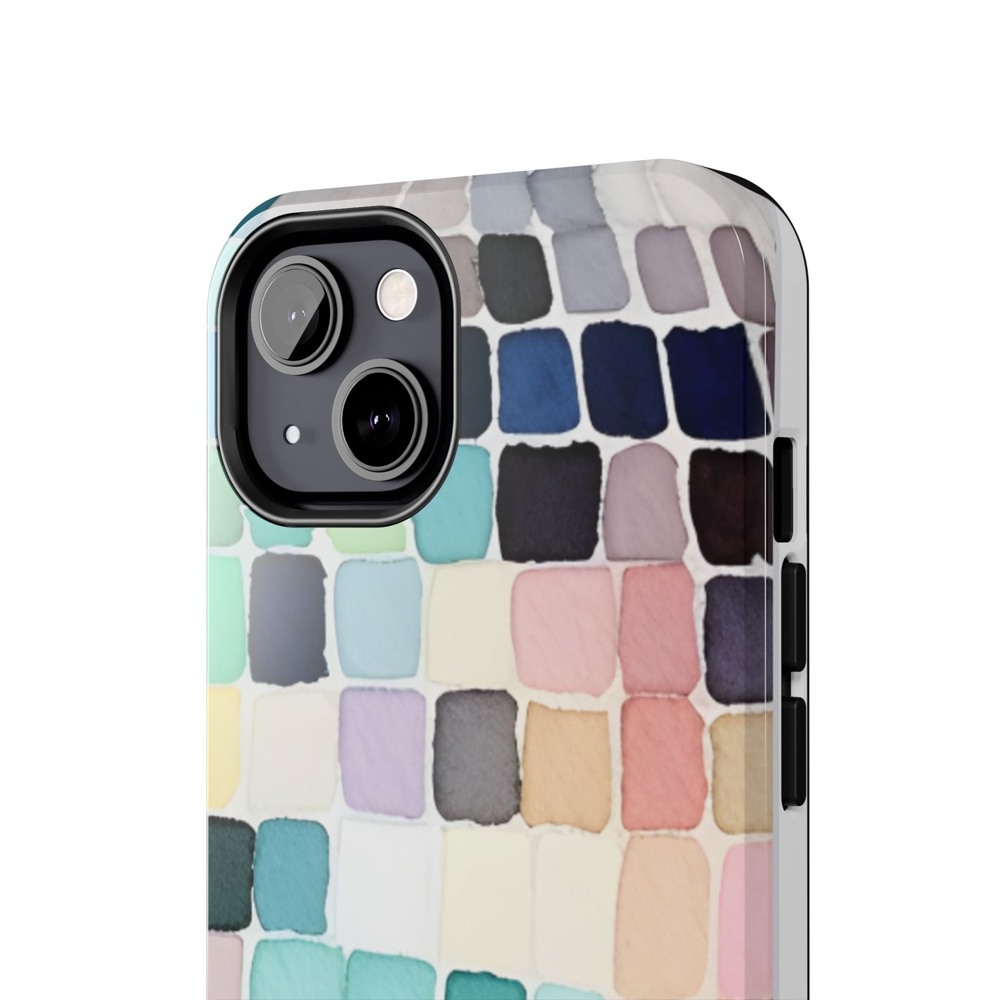 Watercolor —  Abstract Mosaic Tough Phone Case Pastel Tile Protective Cover
