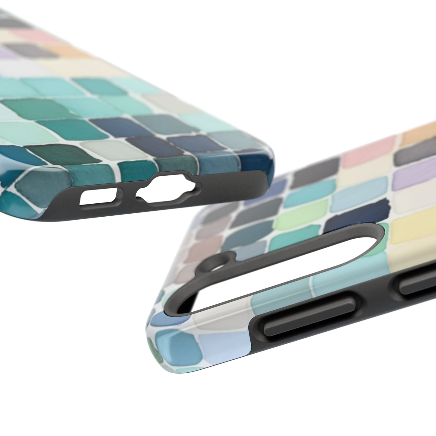 Watercolor —  Abstract Mosaic Tough Phone Case Pastel Tile Protective Cover