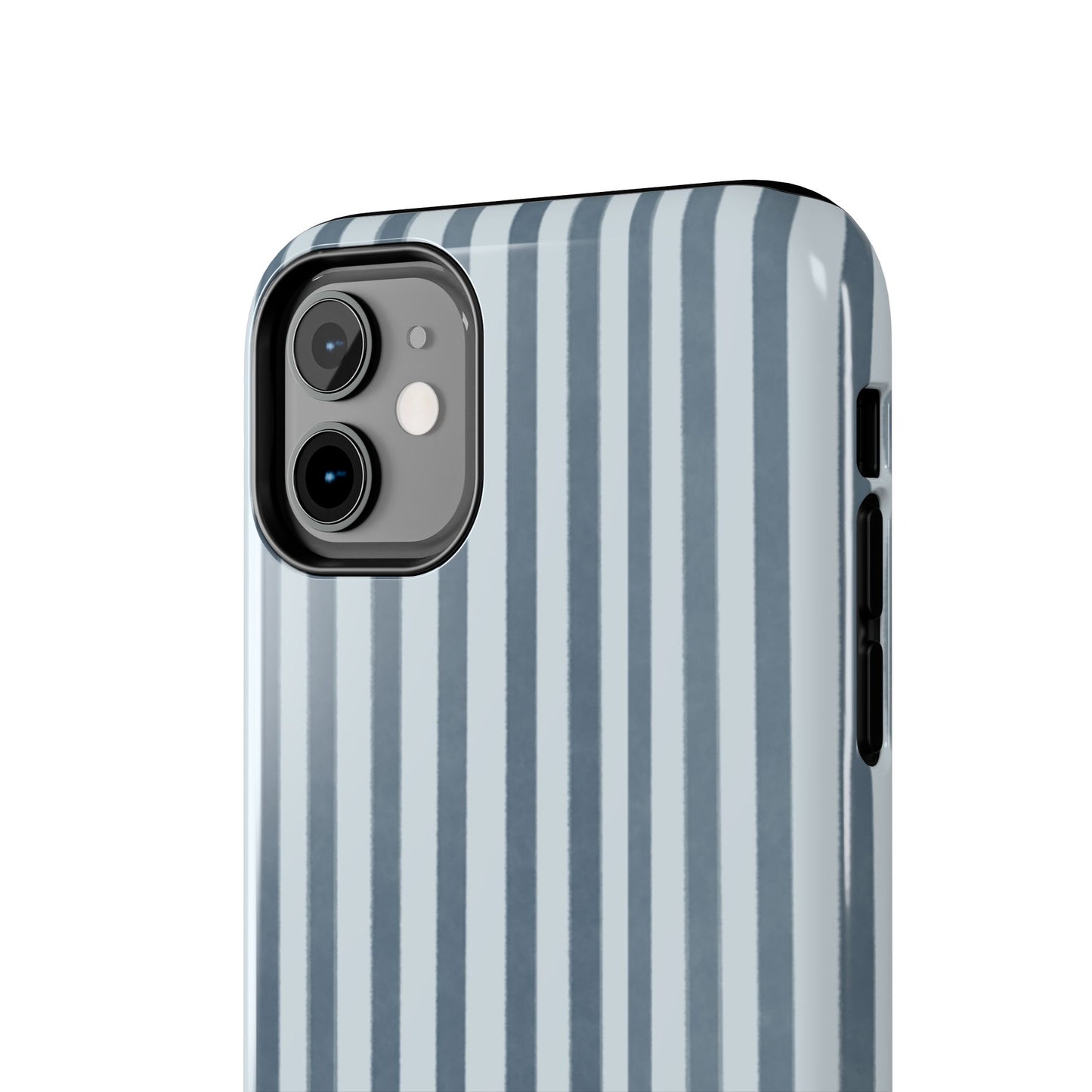 Rainy Day – Striped Tough Phone Case Blue Vertical Stripes,