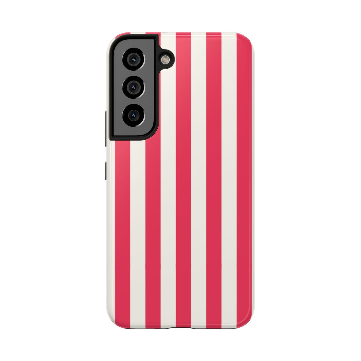 Red Strips — Red & White Vertical Stripe Tough Phone Case