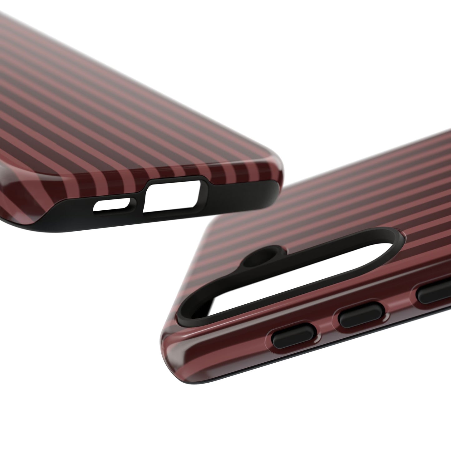 Striped Double Burgundy  — Tough Phone Case