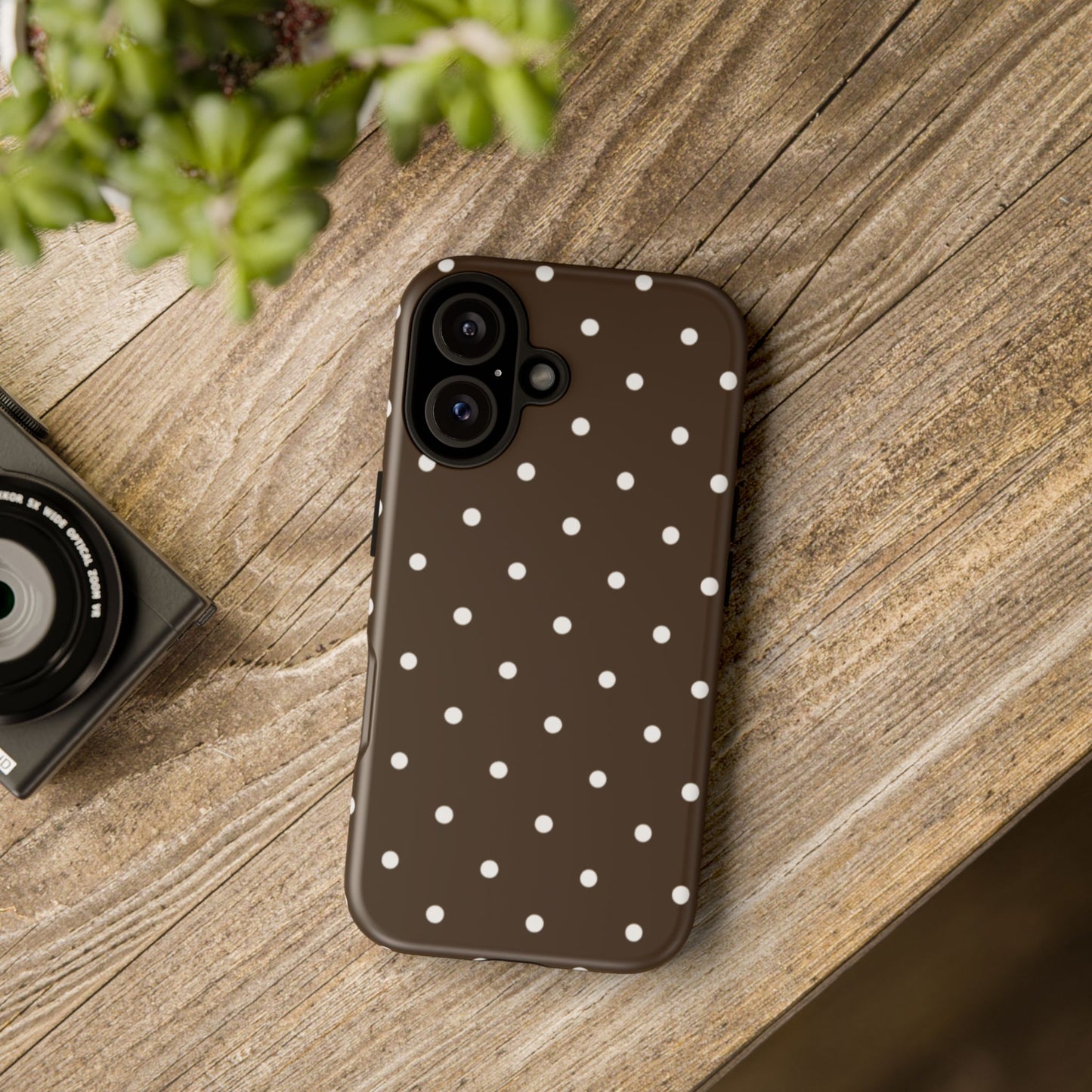 Cacao Polka Dot  — Phone Case Tough Case