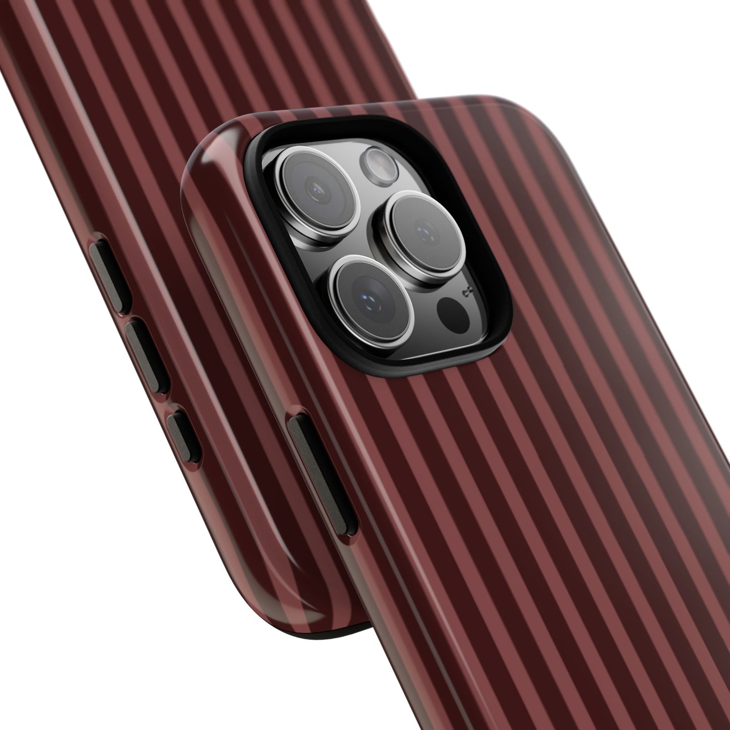 Striped Double Burgundy  — Tough Phone Case