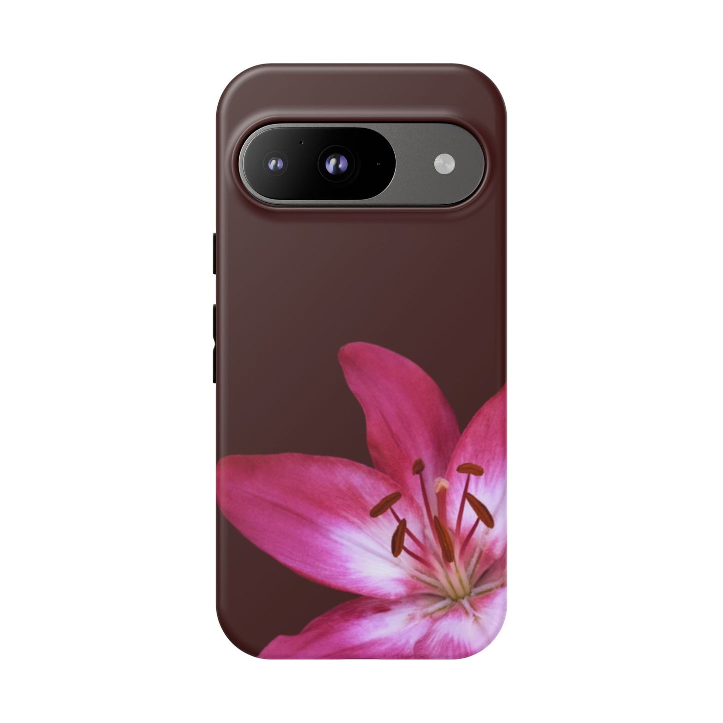 Burgundy Lily Floral – Phone Case Tough Case