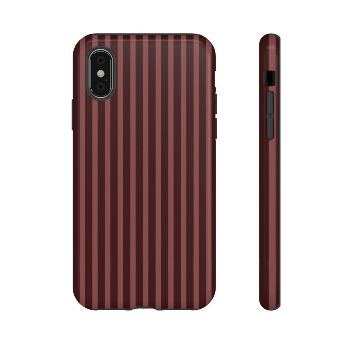 Striped Double Burgundy  — Tough Phone Case