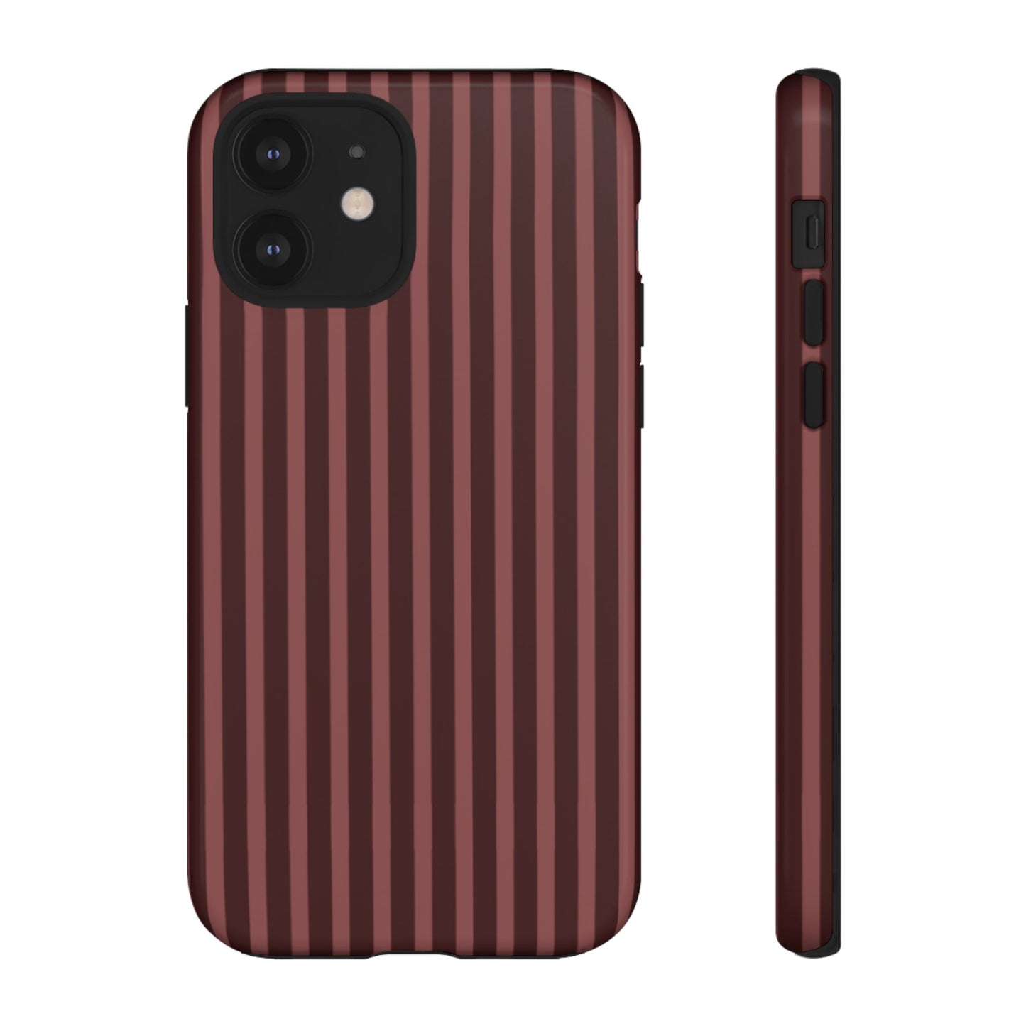 Striped Double Burgundy  — Tough Phone Case