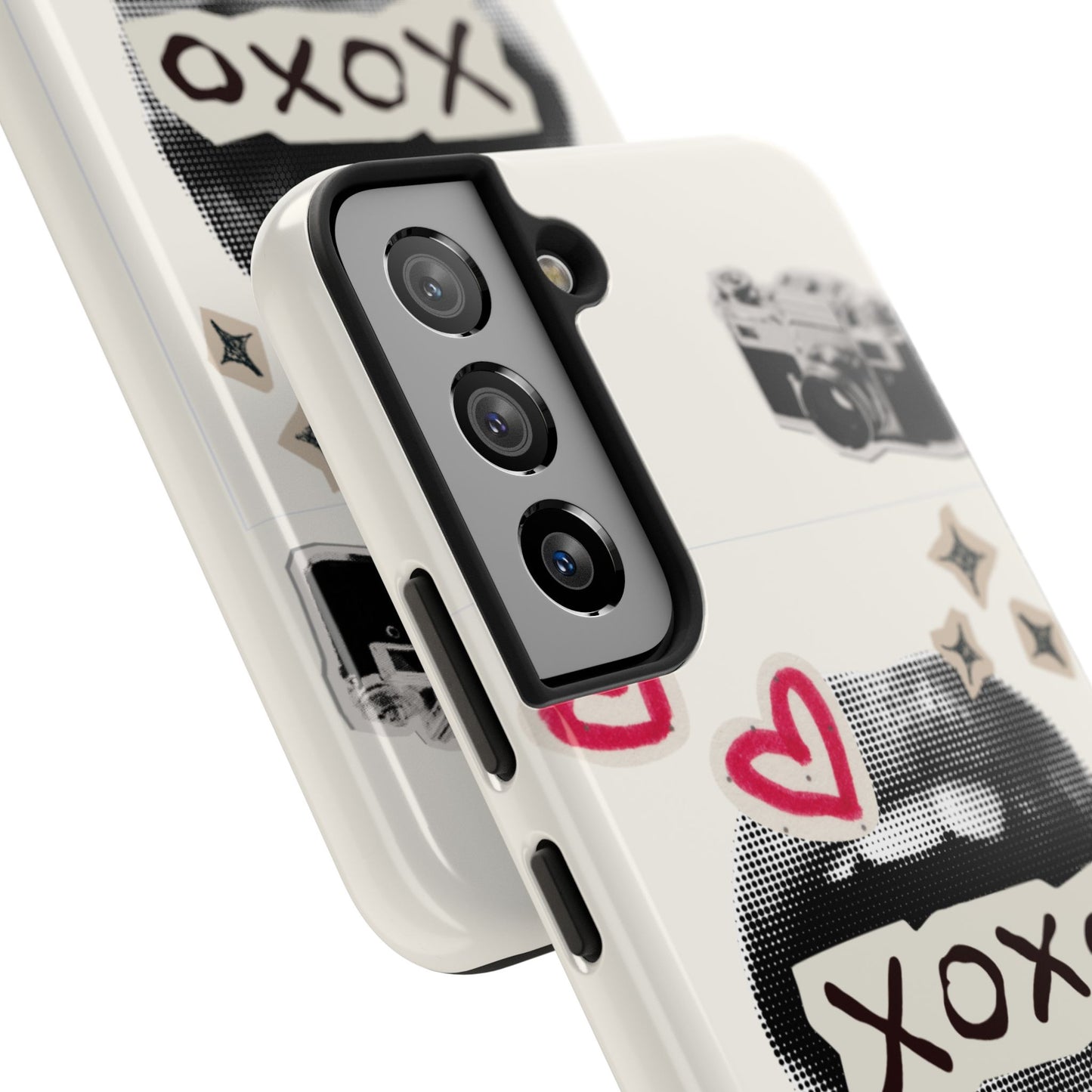 XOXO Lips Phone Case | Retro Pop Art Camera & Hearts
