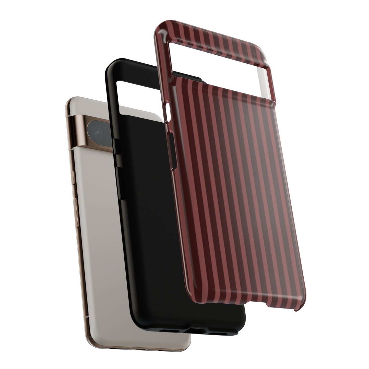 Striped Double Burgundy  — Tough Phone Case