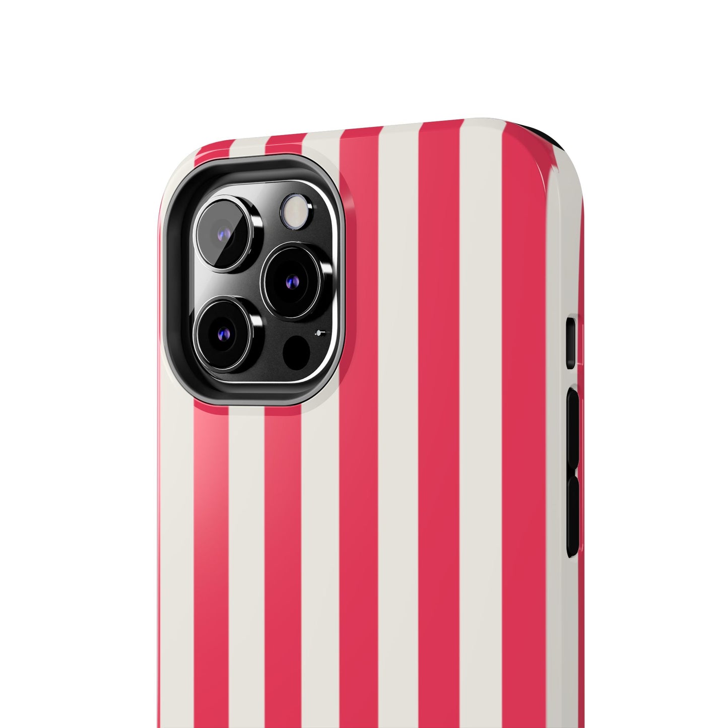 Red Strips — Red & White Vertical Stripe Tough Phone Case