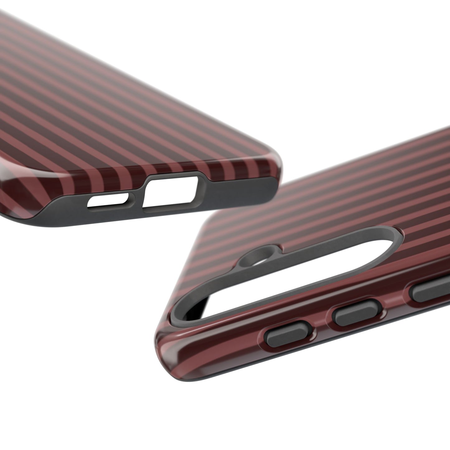 Striped Double Burgundy  — Tough Phone Case