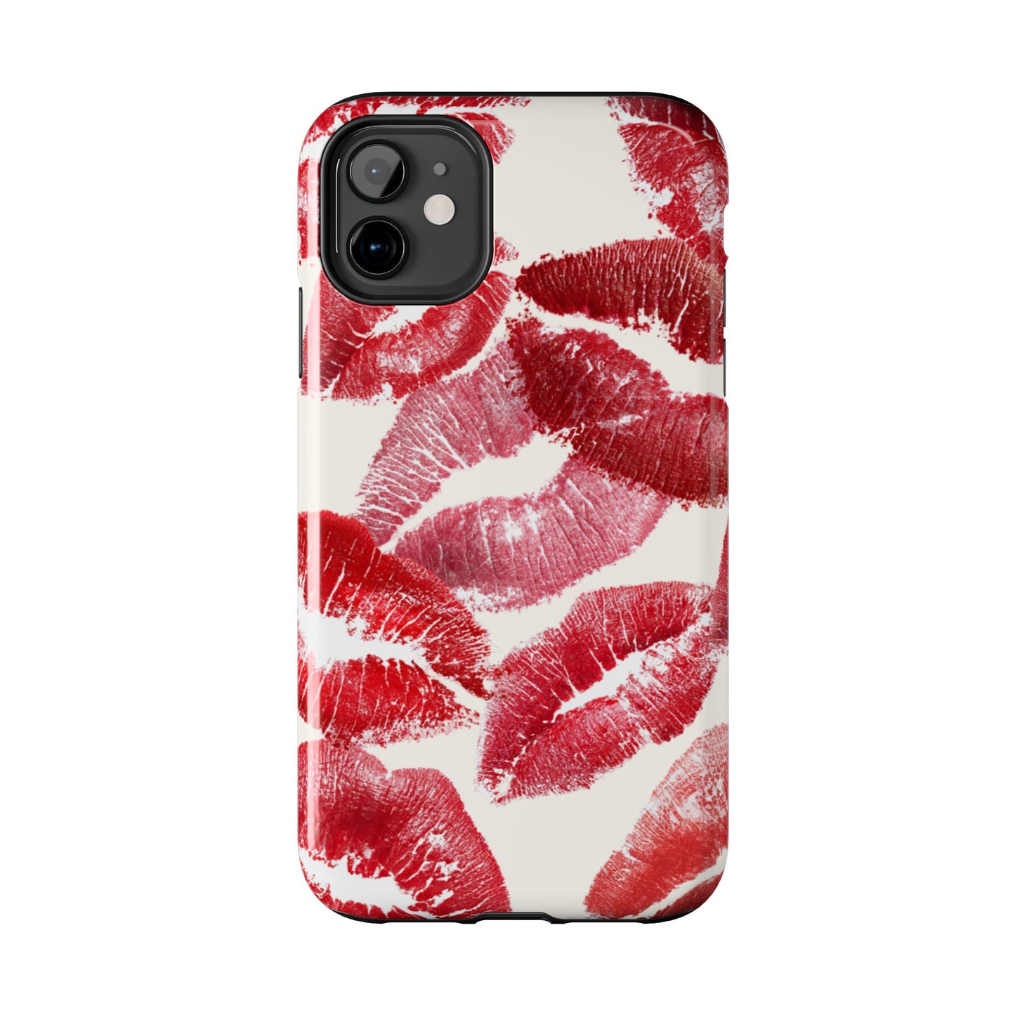 Red Lipstick Kiss Pattern Phone Case | Tough Phone Case